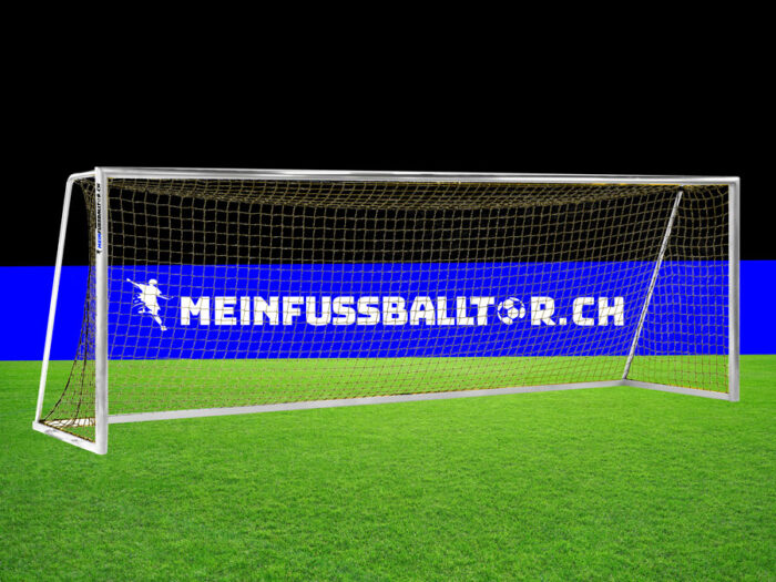 Tornetz für Fussballtor 750 x 250 cm | Rot | Netzbügel - Meinfussballtor.ch
