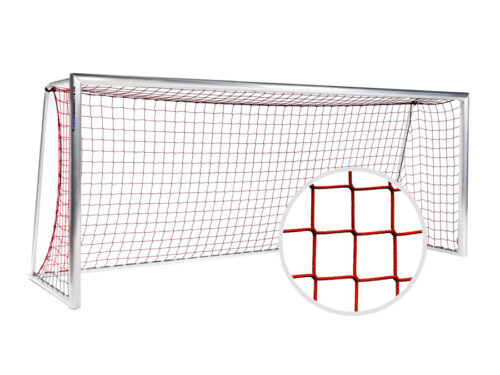 Tornetz für Fussballtor 500 x 200 cm | Rot | Netzbügel